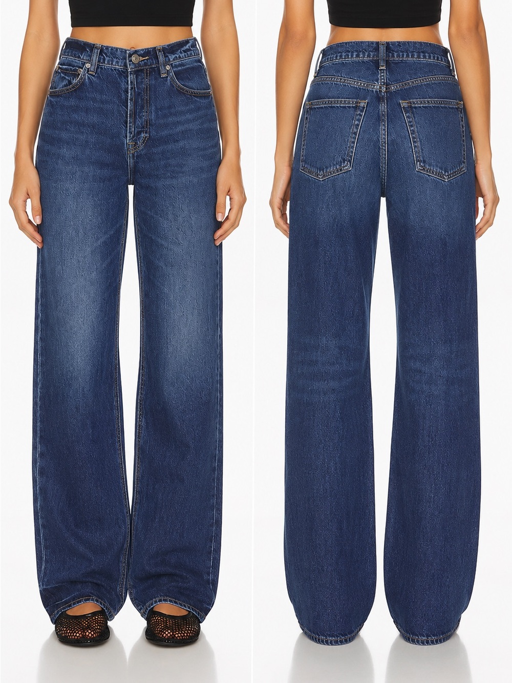 NWT GRLFRND The Brooklyn High Rise Loose Straight Jeans Size 27